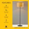 Adesso Floor Lamp with Scratch Proof and Corrosion Resistant Body