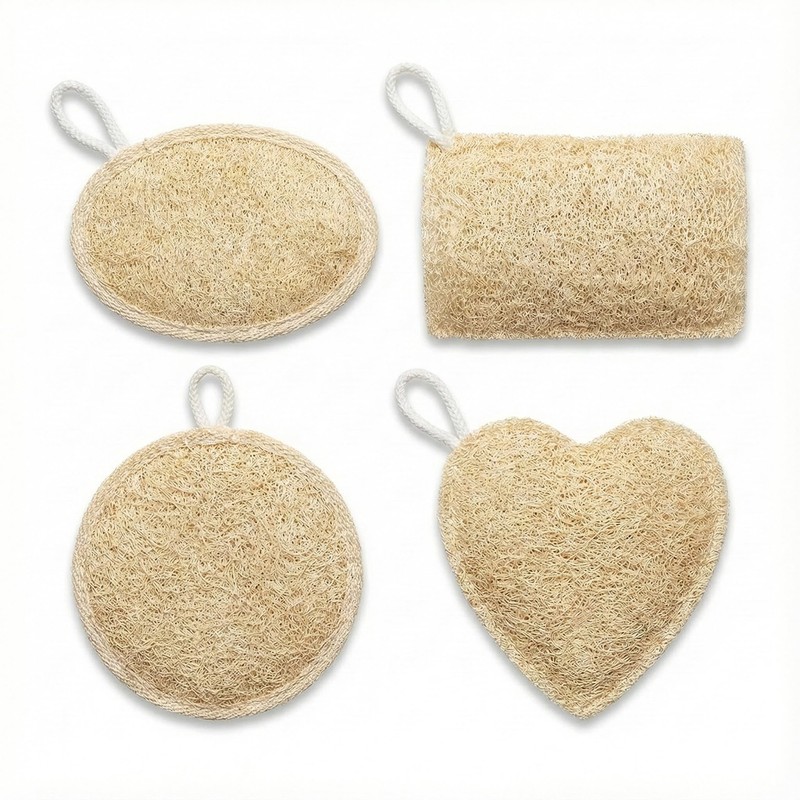 Generic MIMPER - Juego de 4 esponjas exfoliantes corporales de