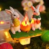 Ditip Bunny Campfire Flickering Nightlight, Rabbit Night Light Plug into
