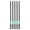 HARFINGTON 5pcs H4 Flat Hex Head Screwdriver Bit 4mm Metric