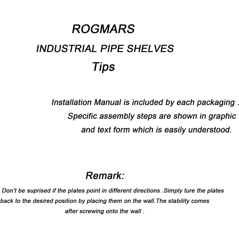 ROGMARS Industrial Pipe Shelving Bathroom Shelves with Towel bar, 24