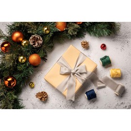 AOKSUNOVA Satin Ribbon 3.8cm Ribbon Wide Wedding Ribbon Burgundy Red Fabric Ribbon