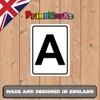 Horse Dressage Letter Markers x 8 White and Black Aluminium