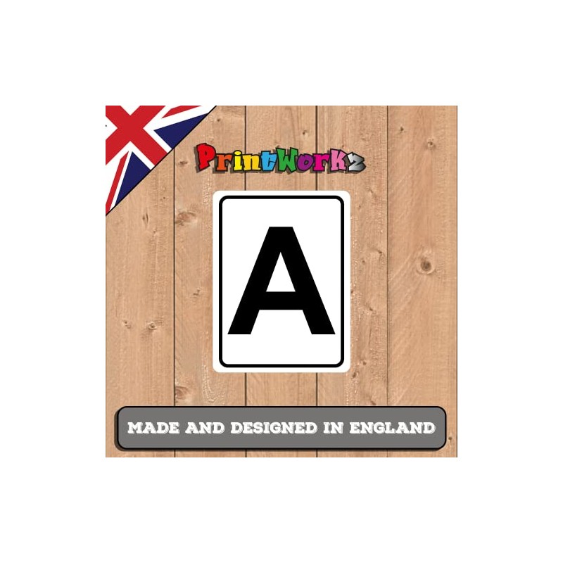 Horse Dressage Letter Markers x 8 White and Black Aluminium