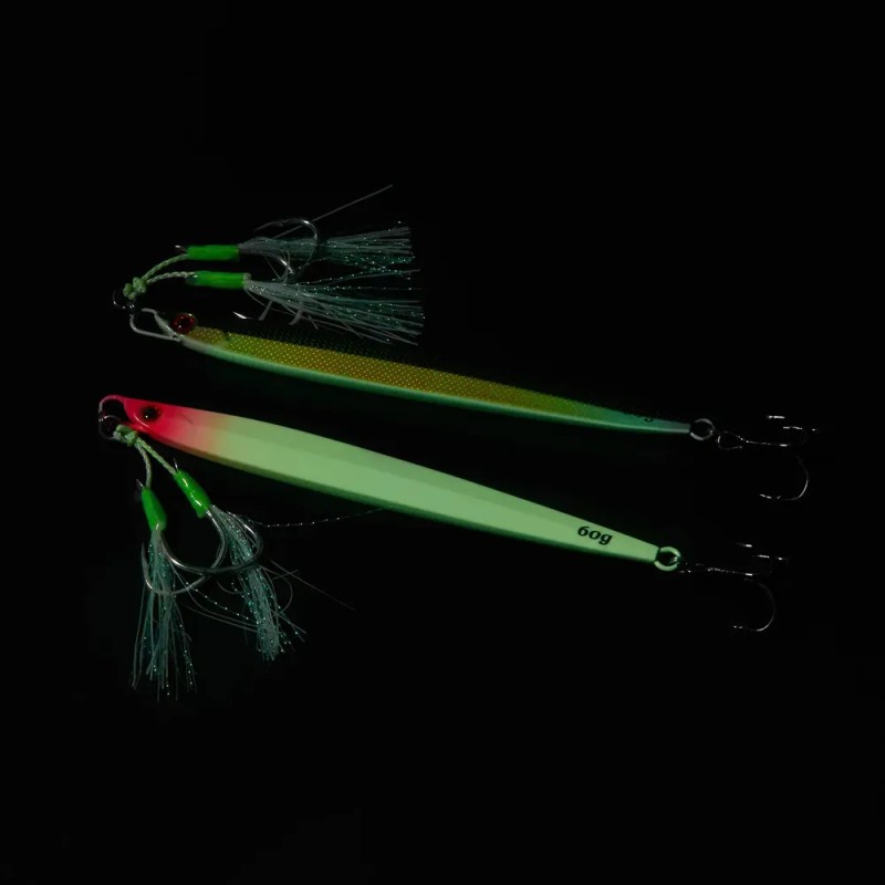 5 Pcs Jigs Luminosos 60g Señuelos Pescar Grante Lance Largo