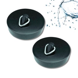 homeXpert Sink Plug 45 mm [Pack of 2], Drain Plug Made of W-PVC, Ideal as a Bath Plug or Plug for Sink - Plug for Drains, Ideal for Kitchen and Bathroom - No Drain Strainer