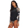 Billabong Women's Classic Long Sleeve Rashguard, Black Pebble Print, Large