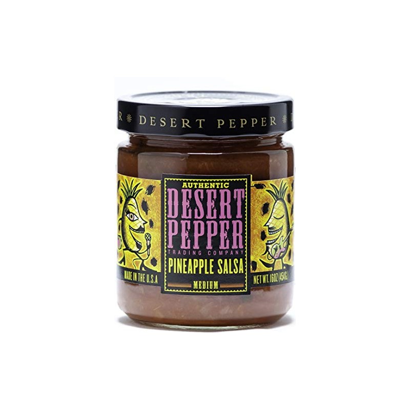 Desert Pepper, Pineapple Medium Salsa, 16Oz