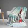 Christmas Gnomes Throw Blanket, Xmas Gifts 320GSM Blanket, Fluffy Cozy