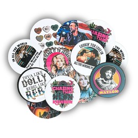 Lashicorn Famous Country Singers Freshie Cardstock Cutouts Rounds 2.5” inch | 12 pk Mixed Scented Aroma Beads Bake for Car Freshie Designs Inserts Straight Dolly Garth