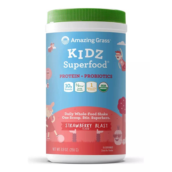 Amazing Grass 15-porc Amazing Kidz Niños Superfood 10g Proteína Probiótic