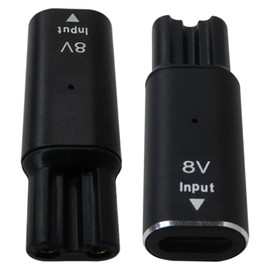 8V 2Pack Type-C Shaver Adapter Charging Converter Fit for philip norelc QP2530, QP2630, HQ850, HQ6070, HQ607, HQ6073, HQ6071, by XSPANDER