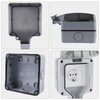 2 pieces outdoor socket, waterproof, IP66 outdoor socket, outdoor socket,