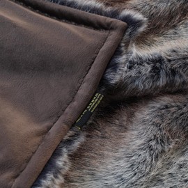 inchgrass Luxury Fluffy Brown Faux Fur Throw Blanket, Cozy Warm Fur Blanket for Living Room,Couch, Sofa, Chair, Bed, Soft Plush Fuzzy Thick Blanket (Grey, 50''x60'')