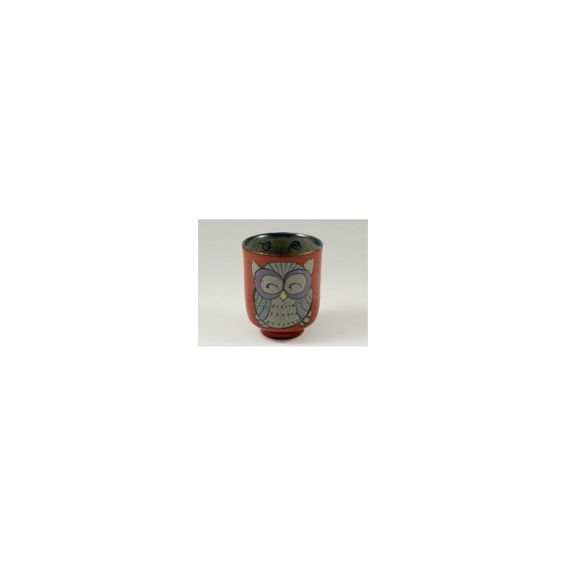 有田 Hasami of Fong Kilns, 11th Owl Pair Tea Bowls