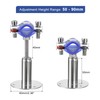 sourcing map Stainless Steel Pipe Supports Wall Mount Ceiling Mount