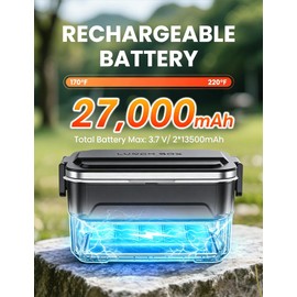 6.3-Cup Cordless Electric Heated Lunch Box for Men with Smart Self-Heating