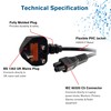 C2G 2 Metre C5 Laptop Power Cable (IEC60320C5 to BS1363)