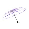 WerFamily Cherry Blossom Automatic Transparent Umbrella Folding Compact Clear (Purple(auto))