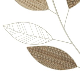 Deco 79 Metal Leaf Home Wall Decor Wall Sculpture, Wall Art 21" x 2" x 36", Brown