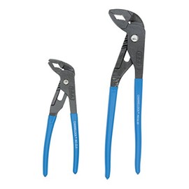 Channellock GLS-2 Griplock 2 Piece 9-1/2-Inch and 6-Inch Tongue and Groove Plier Set, Blue, Matte/Unpolished