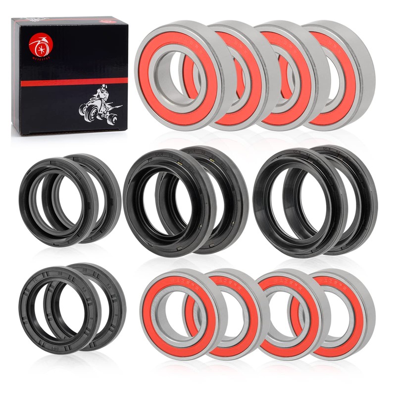 Front Rear Wheel Bearing Seals Kits 2005-2013 For Yamaha Rhino