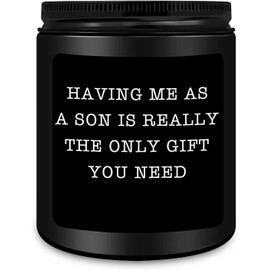 Gifts for Mom Dad from Son-Birthday Gifts for Mom Dad from Son, Funny Mom Candles, Mothers Day Gifts Fathers Day Dad Gifts, Christmas, Thanksgiving Gifts for Mom Dad- Lavender Scented Candles