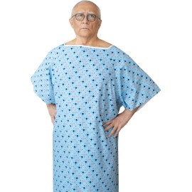 5XL Hospital Gown Oversized Hospital Gown Washable Patient Robe with Back Ties Reusable Big Size Hospital Gown - 3 Pack