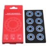 XiKe 8-Pack 608-2RS Skateboard Bearings, Blue, High-Speed 8x22x7mm, Durable Double