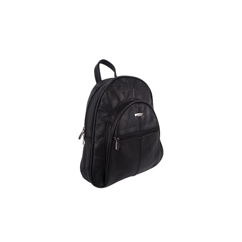 Lorenz Real Leather Backpack Adjustable Backpack Straps with Zip Detail