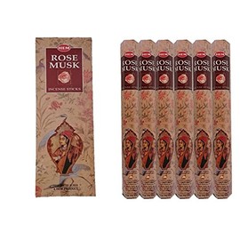 HEM / Incense Stick / Rose Musk / 1 Case (20 Sticks x 6 Boxes)