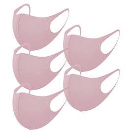 Small Size, Smooth and Comfortable 3D Fit Mask, Washable, Fashion Mask, Individually Packaged, Set of 5, Pink