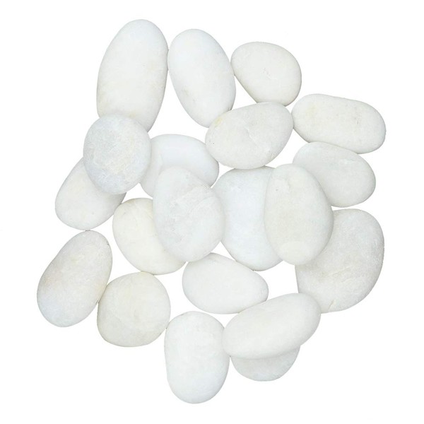 White River Rocks for Painting – 20 Big Rocks, 2” - 3.5” Inch Flat Smooth Stones, about 6 LB. of Craft Rocks for Rock Painting, Kindness Stones, Painting Rocks Supplies for Adults and Kids