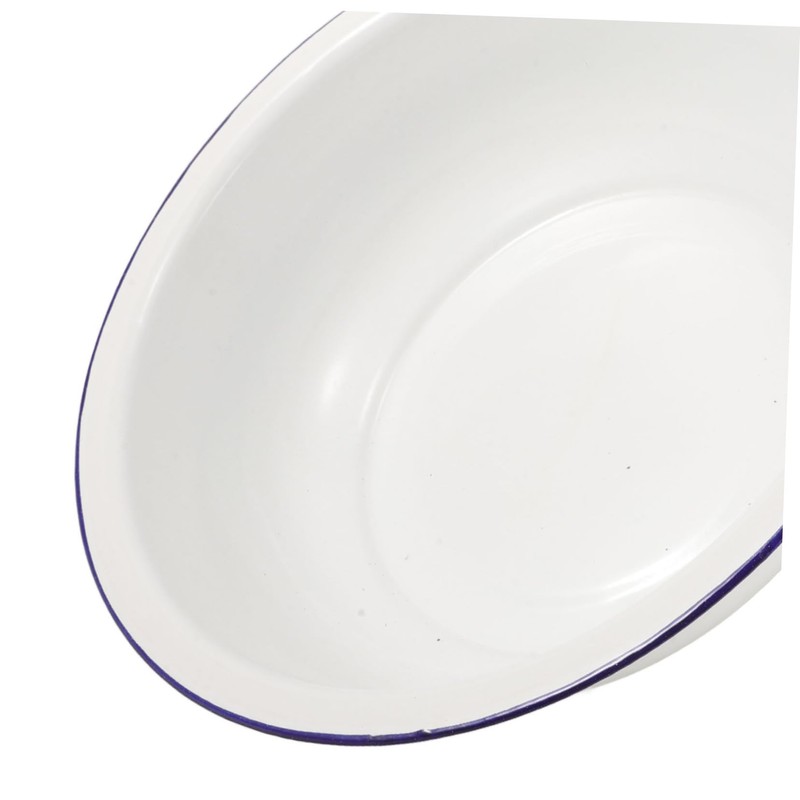 Gogogmee Enamel Footbath Foot Soaking Basin Camping Basin Enamel Bowl