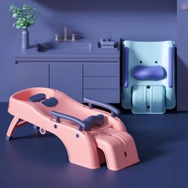Foldable Adult Shampoo Chair for Nursing Homes and Pregnant Women Medical Aid Blue