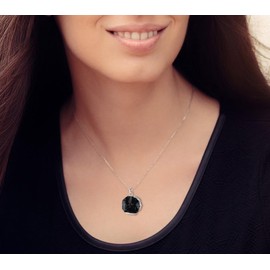 COAI Healing Raw Crystal Necklace for Women, Stone, Obsidian