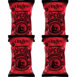 Oogie's Gourmet Popcorn | 4 Pack | Spicy Nacho Cheddar Flavor | Gluten Free Popcorn Snacks | 4.25 Ounce Big Bag