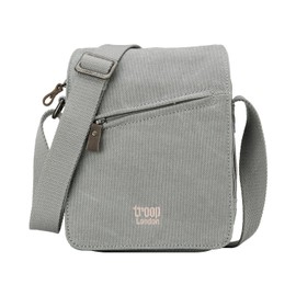 TRP0239 Troop London Classic Canvas Across Body Bag - Ash Grey