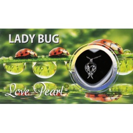 Love Pearl Lady Bug Necklace