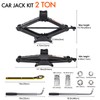 Scissor Car Jack 2 Ton (4409 lbs) Tire Changing Kit