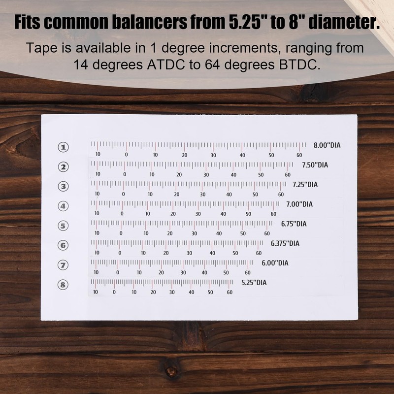 4pcs Harmonic Balancer Timing Tape for Engines, 5.25" to 8.00"