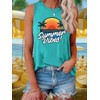 Beach Vacation Clothes for Women Novelty Summer Vibes Graphic Print
