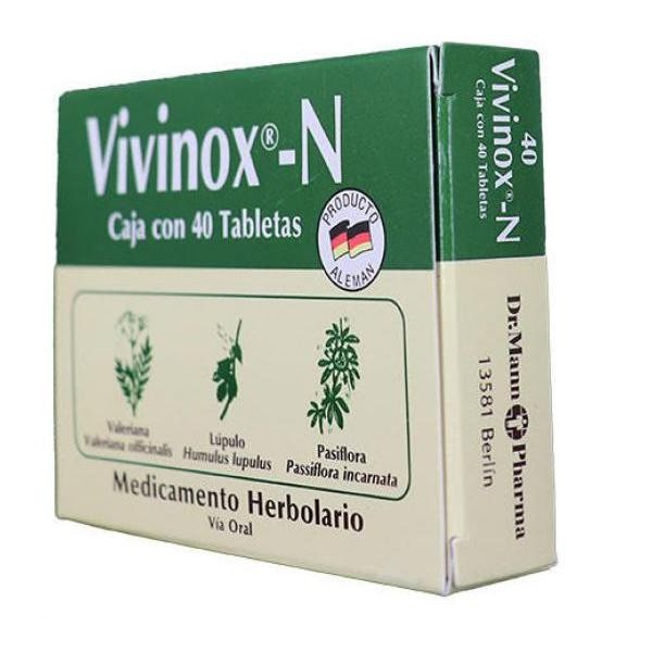 VIVIOPTAL GRAGEAS VIVINOX-N C 40 VALERIANALUPULO Y PASIFLORA VIVIOPTAL