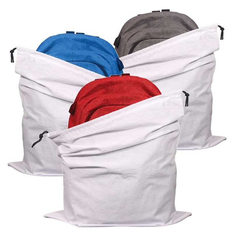 3 Pack Jumbo Drawstring Dust Covers Large Cloth Storage Pouch