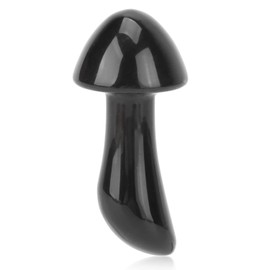 Piedras de Masaje con Forma de Hongo, Piedra de Jade de Masaje Gua Sha, Herramienta Facial Guasha, Cuerpo Relajante de Piedra Raspadora(Negro)        