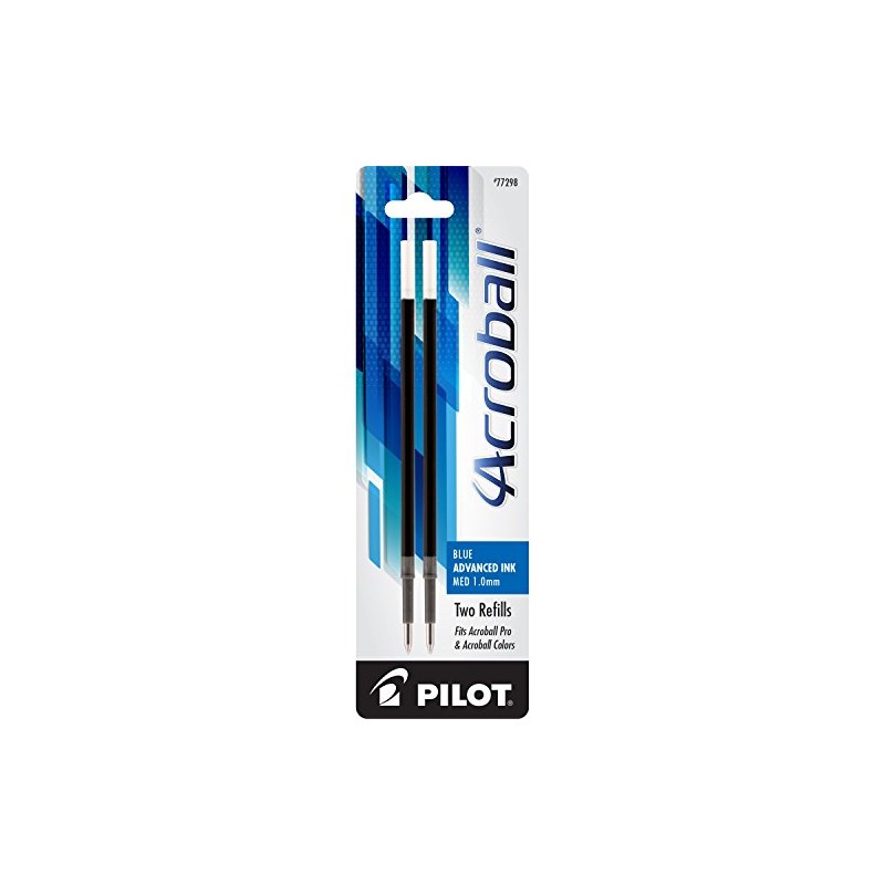 Pilot Acroball Pro Hybrid Ink Refill, 2-Pack, Medium Point, Blue