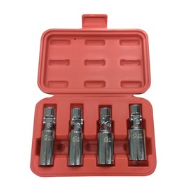 Sunex 8844 3/8-Inch Drive 13/16-Inch Universal Spark Plug Socket, Fully Polished, CR-V 9/16-Inch - 13/16-Inch, 4-Piece