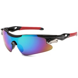 Bsreyeop Cycling Glasses for Men Women Mountain Bike Windproof Dust-proof Sunglasses Clear MTB Bicycle Riding (Black Frame/Green Lens D3)