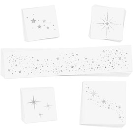 Flash Tattoos Tatuajes Temporales Starlight 25 Tatuajes Temporales Cara De Purpurina Plateada Metálica Impermeable Premium Face Sparkle, Face Glitter Tattoo Pecas