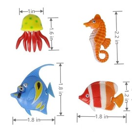 Colourful Assorted Artificial Plastic EPRHY Bubble Lamp Aquarium Tropical Fish/Jellyfish & Seahorse 8 Pack